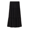 Midi Satin Tiered Skirt