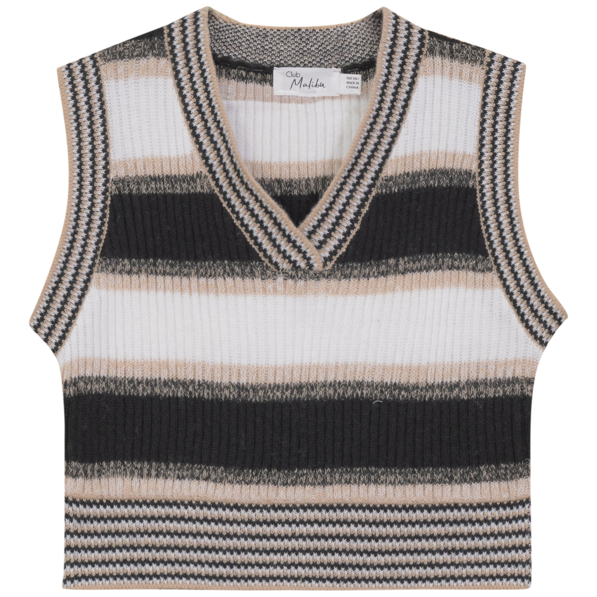 Striped Knit Vest
