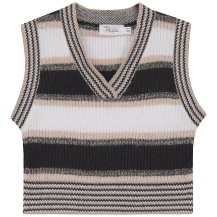 Striped Knit Vest