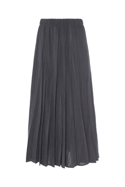 Midi Corduroy Burst Pleated Skirt