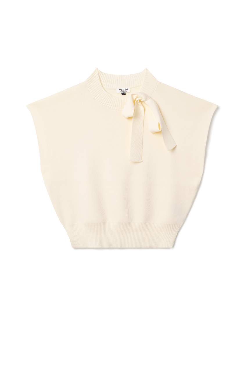 Knit Mock Neck Tie Vest