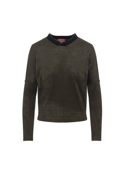 Suede Dolman Sweatshirt