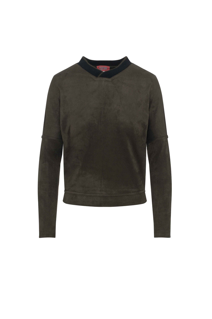 Suede Dolman Sweatshirt