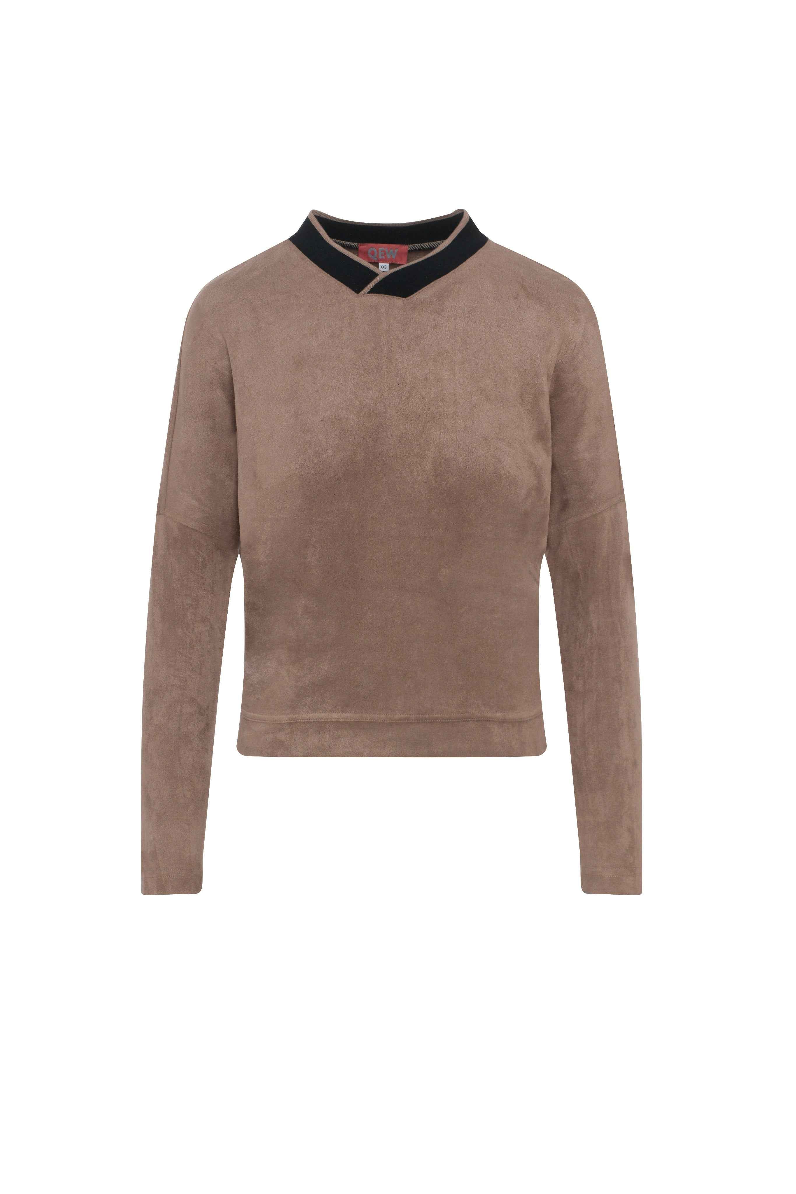 Suede Dolman Sweatshirt