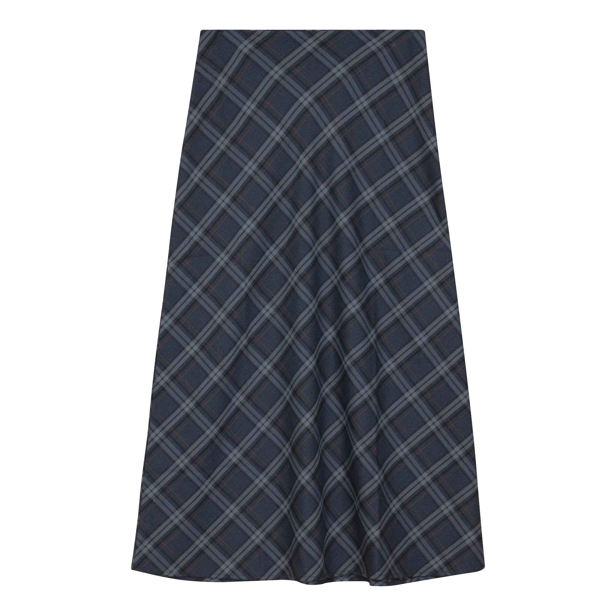 Midi Plaid Skirt