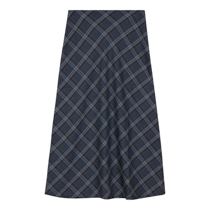Midi Plaid Skirt