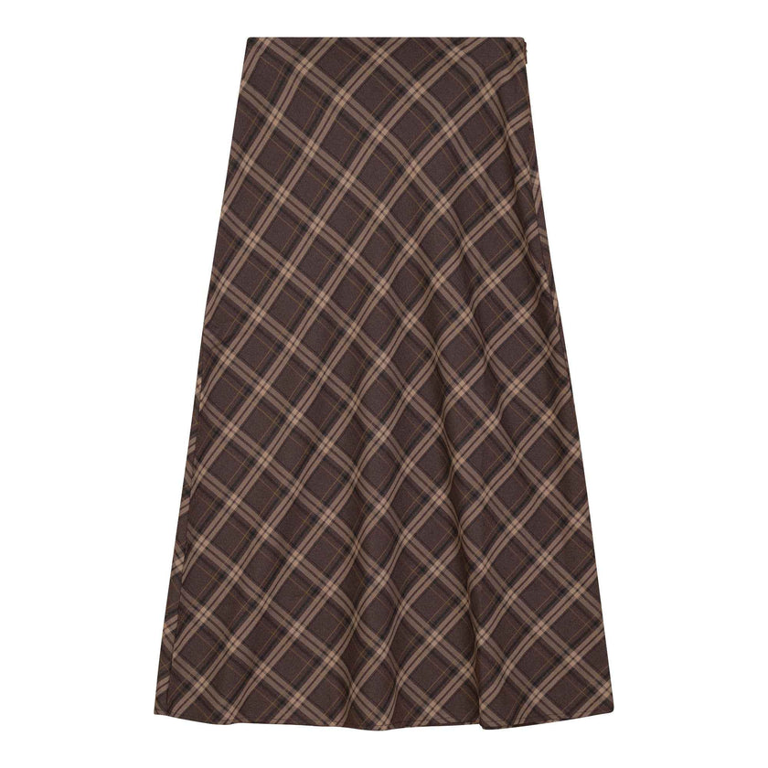 Midi Plaid Skirt