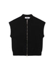Ponte Knit Zip Down Vest