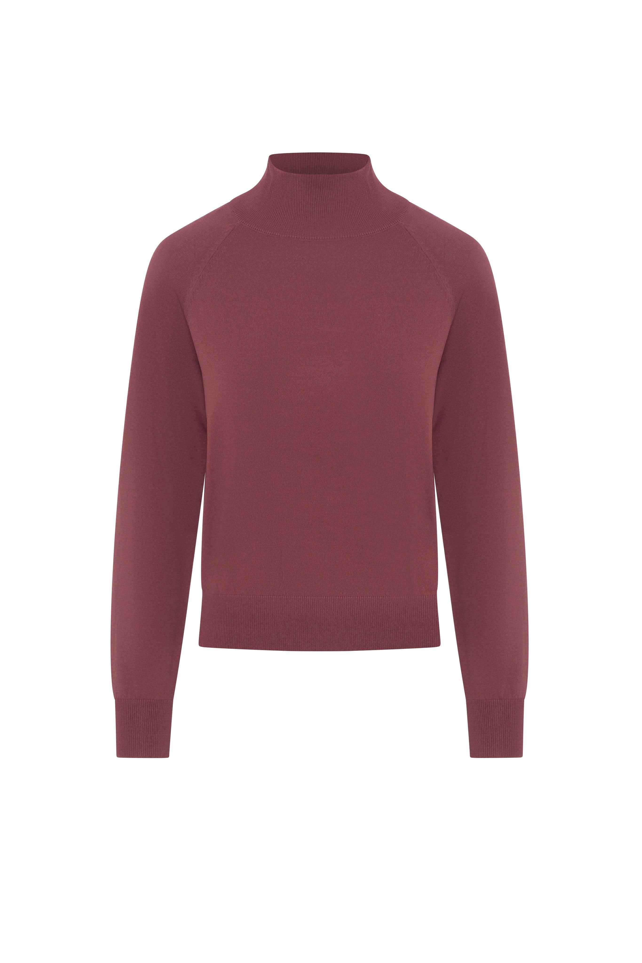 Raglan Sleeves Mock Neck Sweater