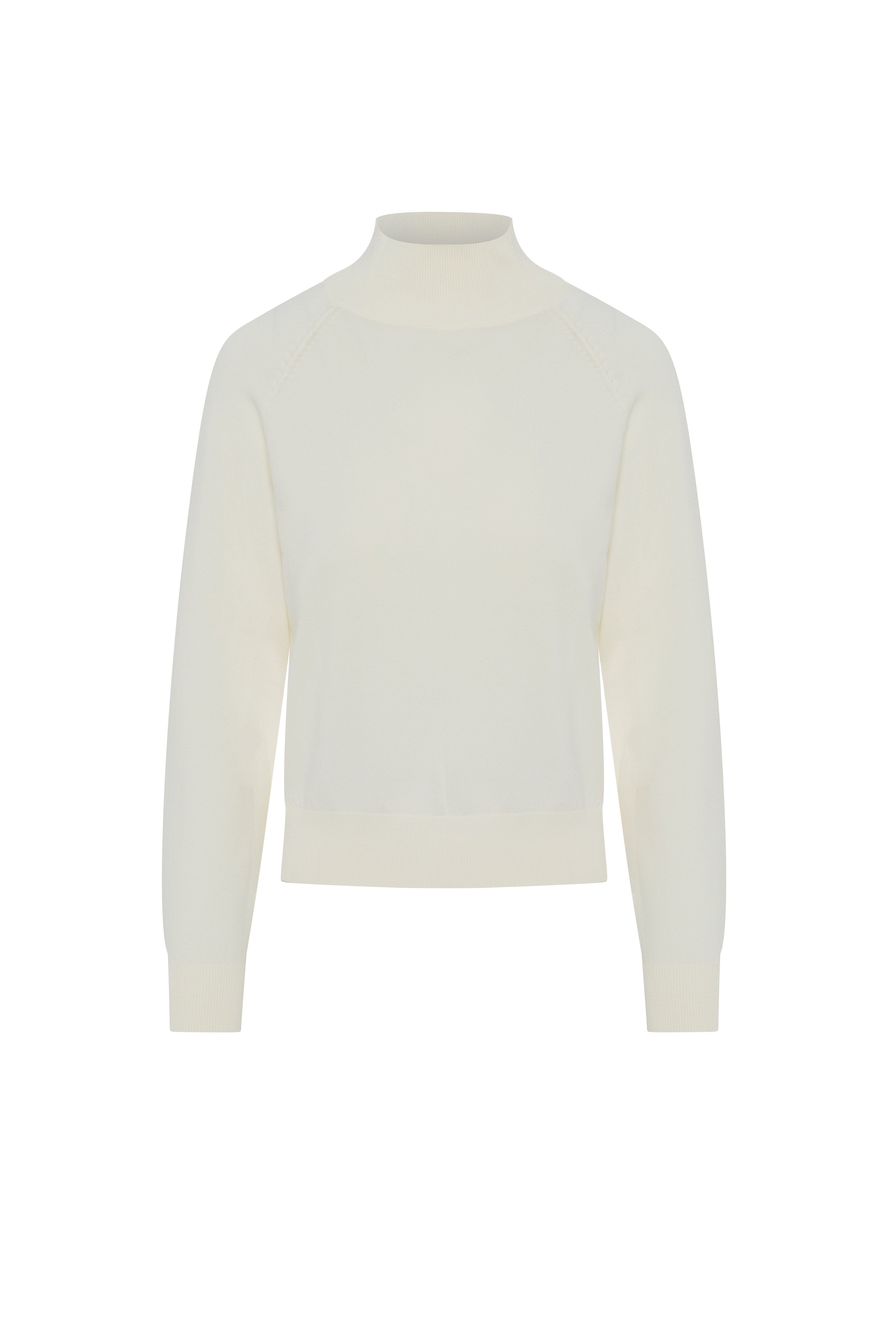 Raglan Sleeves Mock Neck Sweater