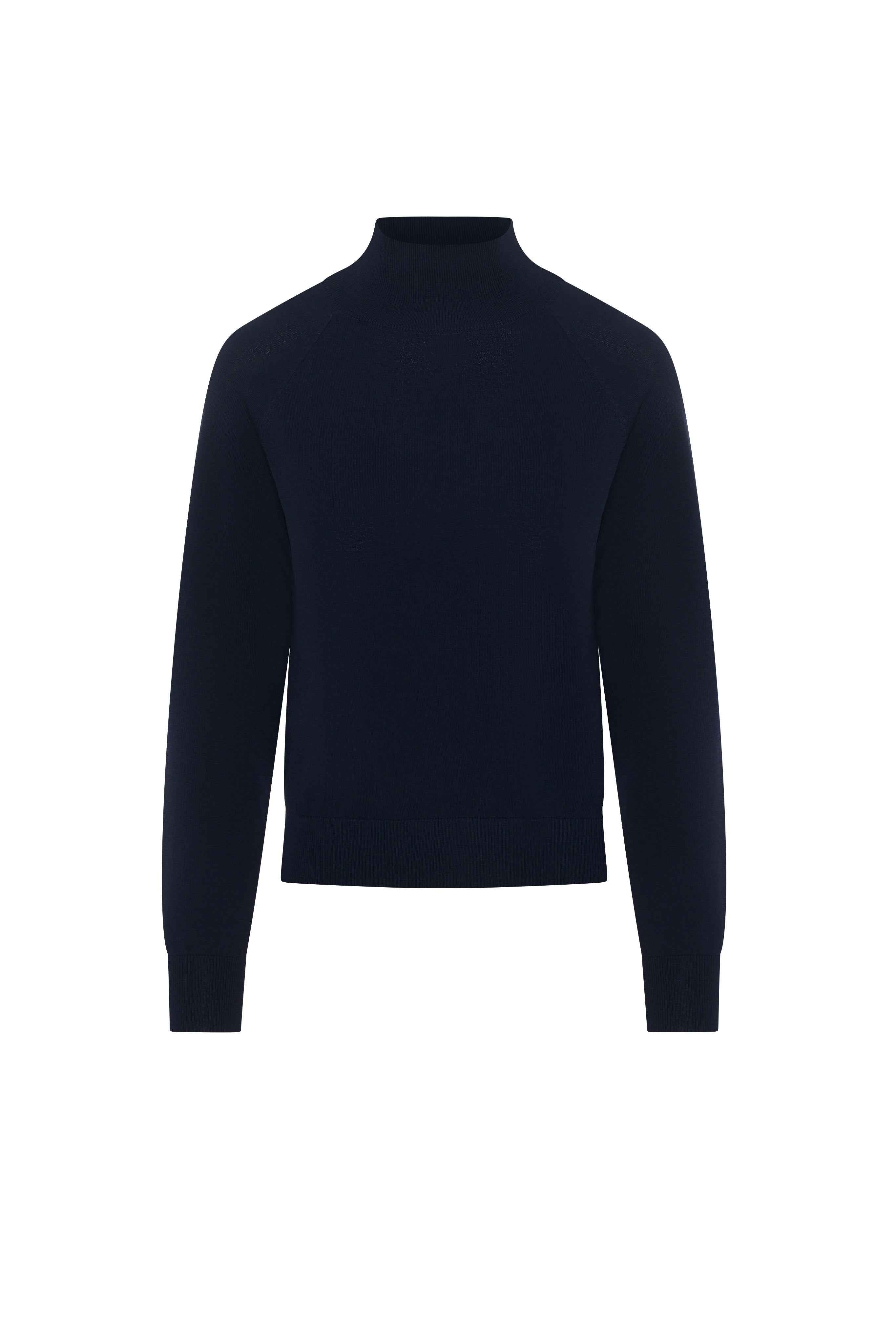 Raglan Sleeves Mock Neck Sweater