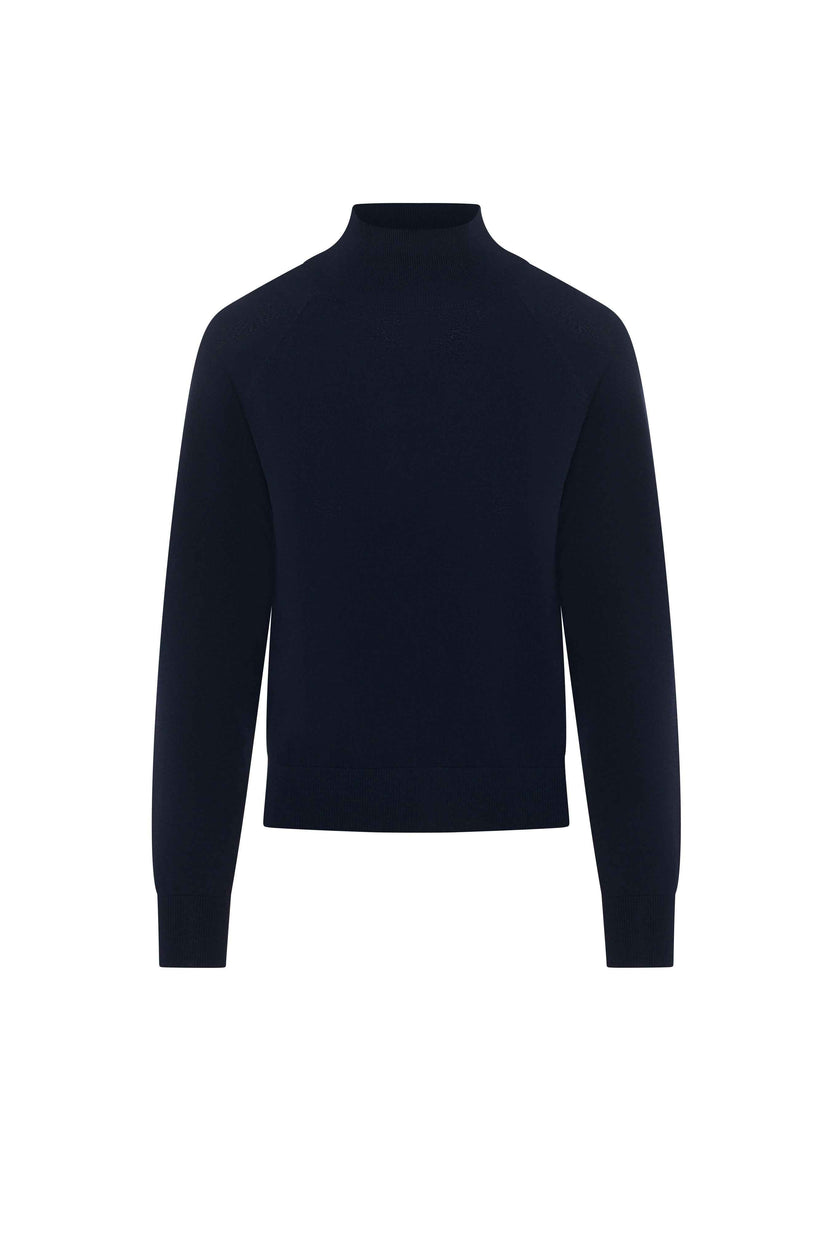 Raglan Sleeves Mock Neck Sweater