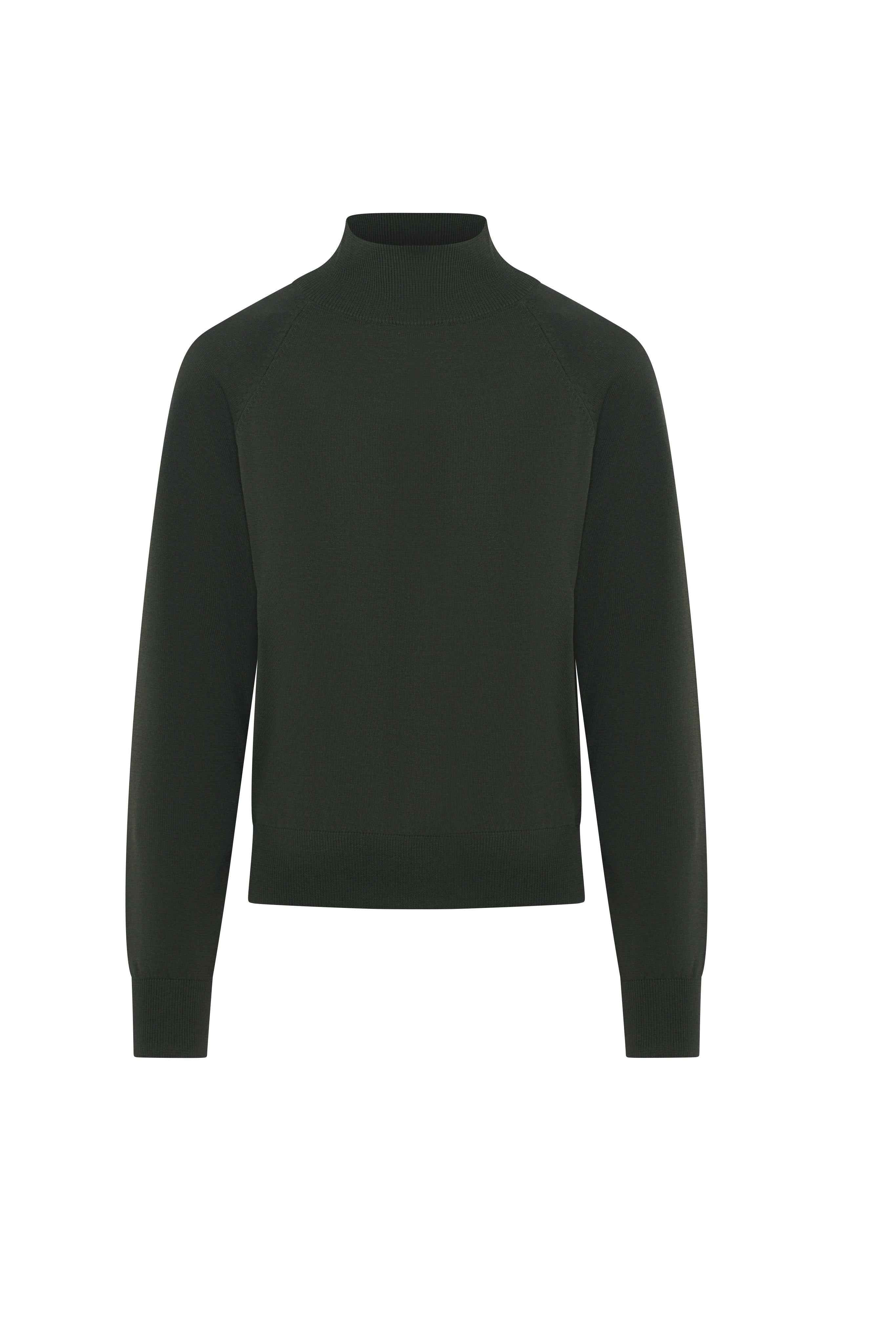 Raglan Sleeves Mock Neck Sweater