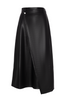 Leather Wrap Midi Skirt