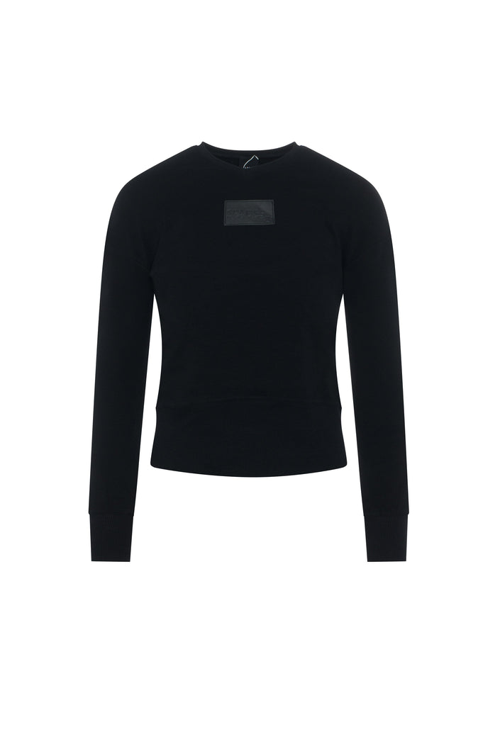 V Neck Sweat Shirt Rib Combo