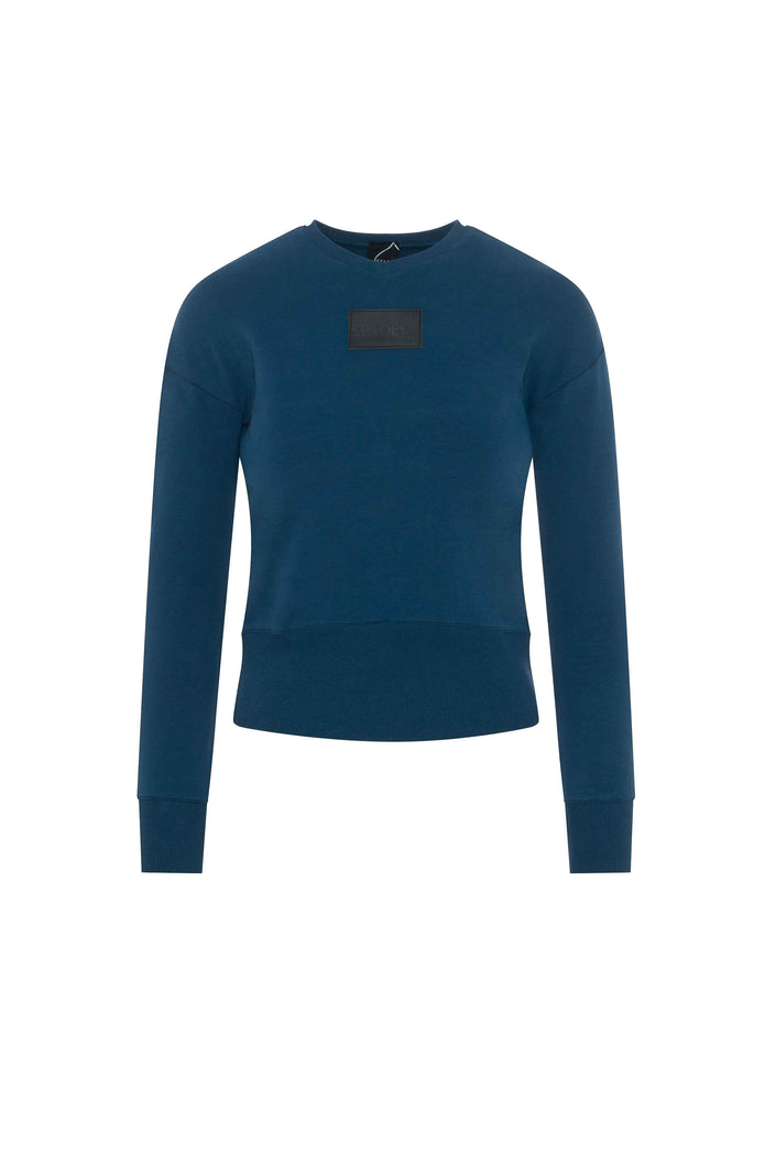 V Neck Sweat Shirt Rib Combo