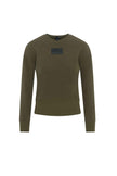 V Neck Sweat Shirt Rib Combo