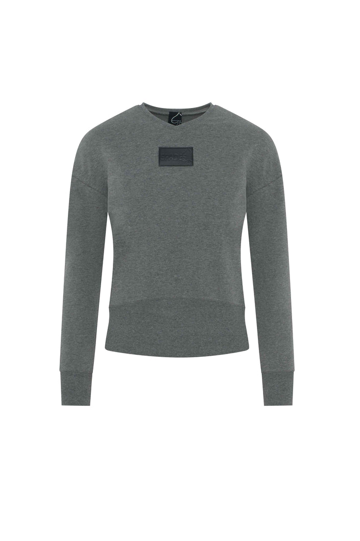 V Neck Sweat Shirt Rib Combo