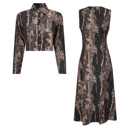 Linen Printed Jumper Set