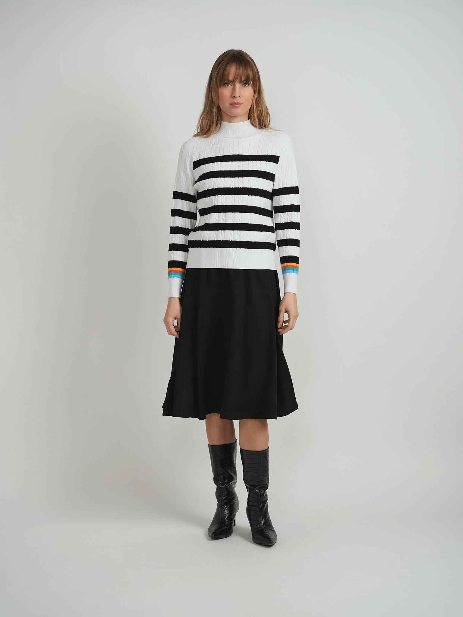 Striped Cable Knit