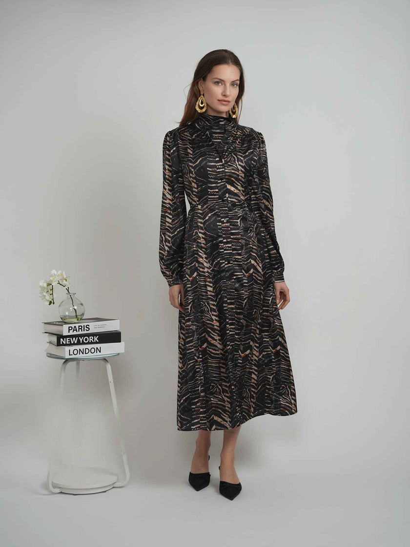 Printed Midi Dress Set