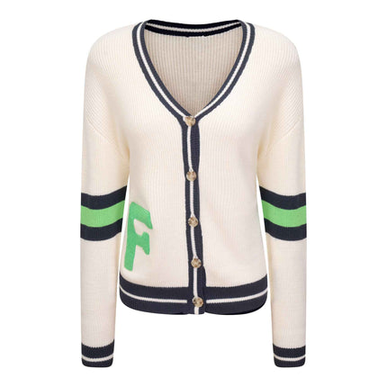 Knit Emblem Cardigan