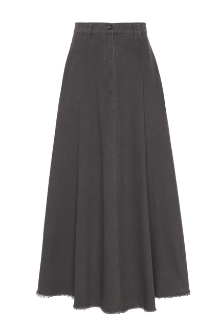 Maxi Twill A Line Skirt