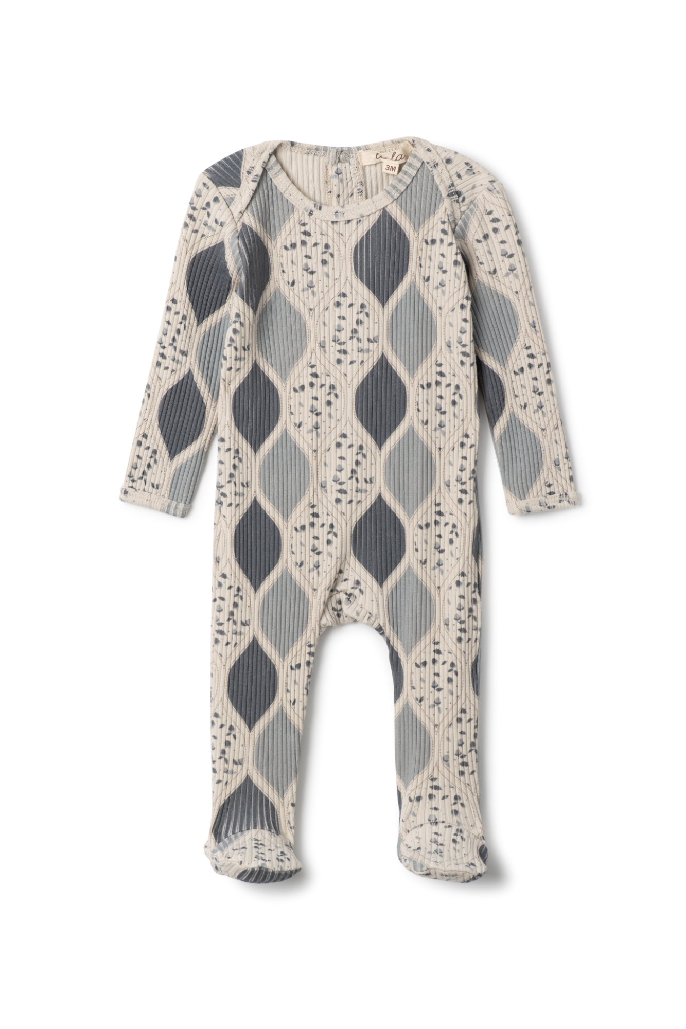 Pattern Print Rib Onesie