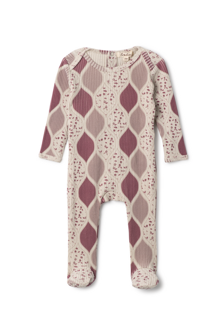 Pattern Print Rib Onesie