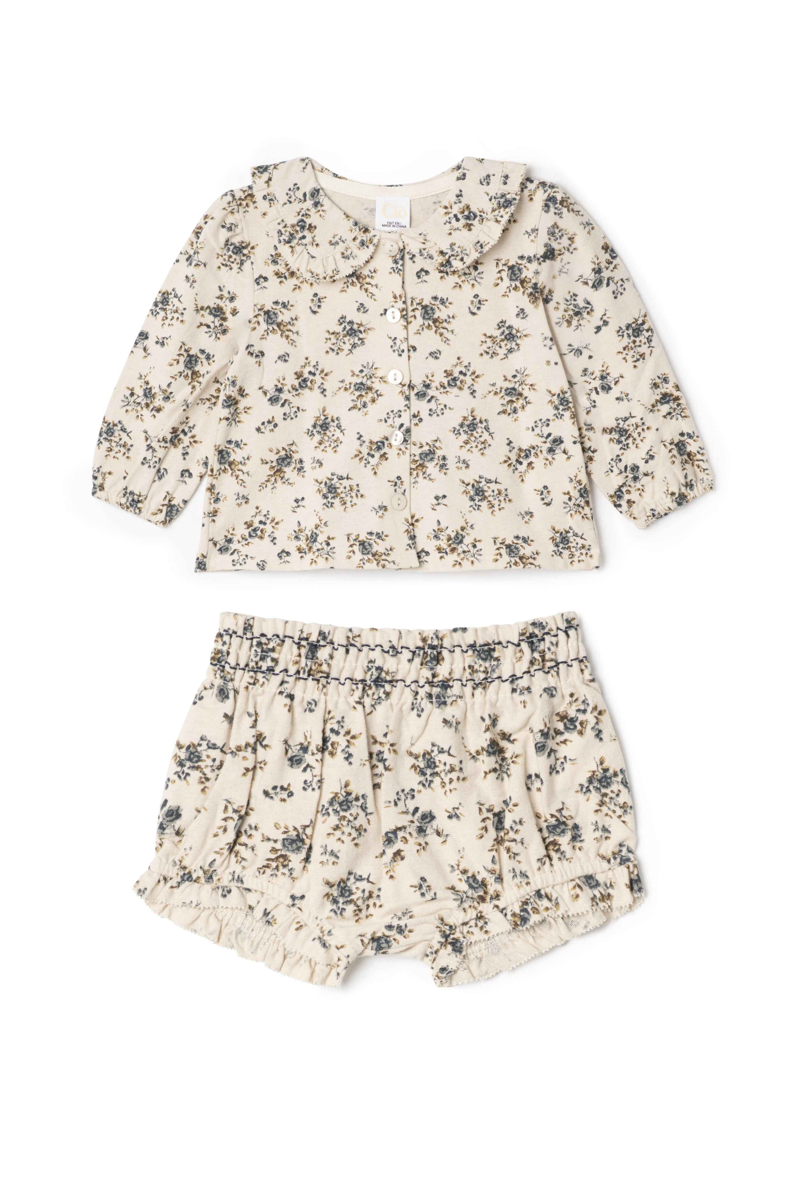 Flower Print Lace Set