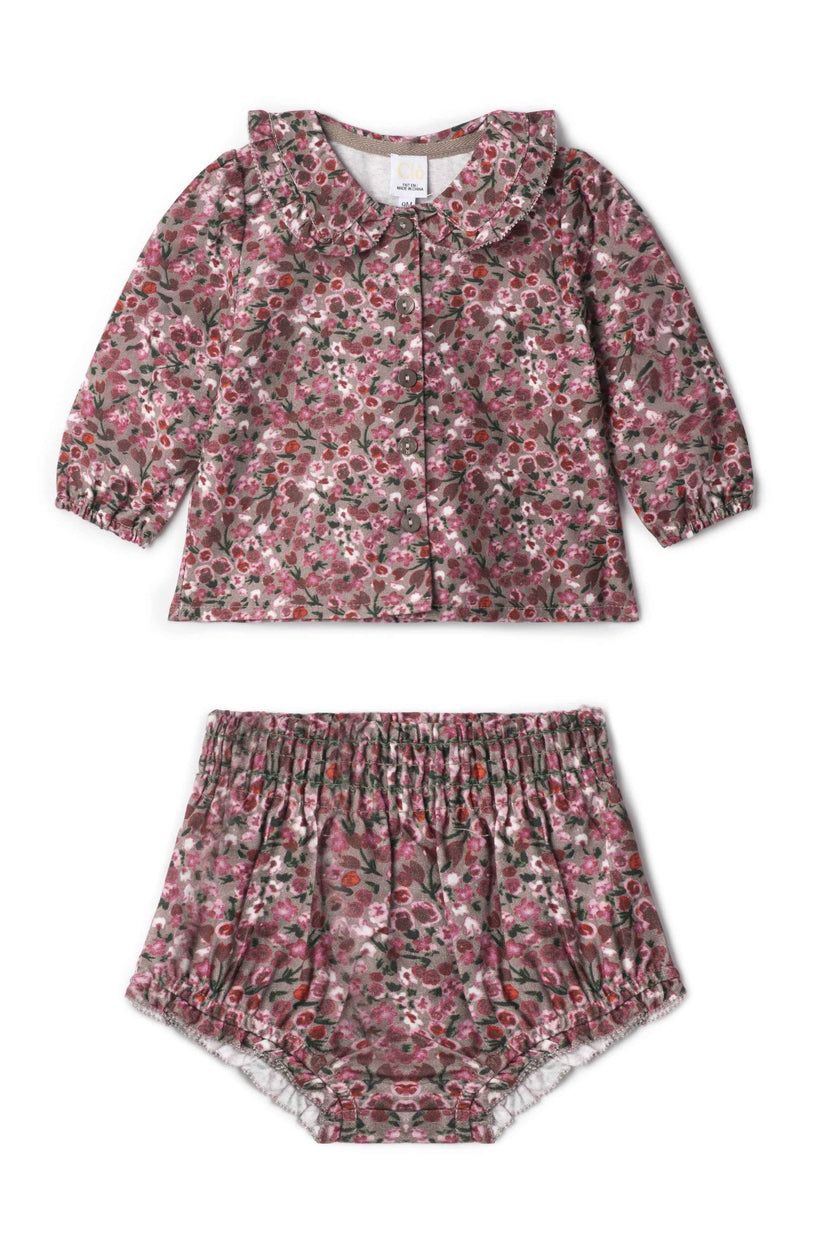 Flower Print Lace Set