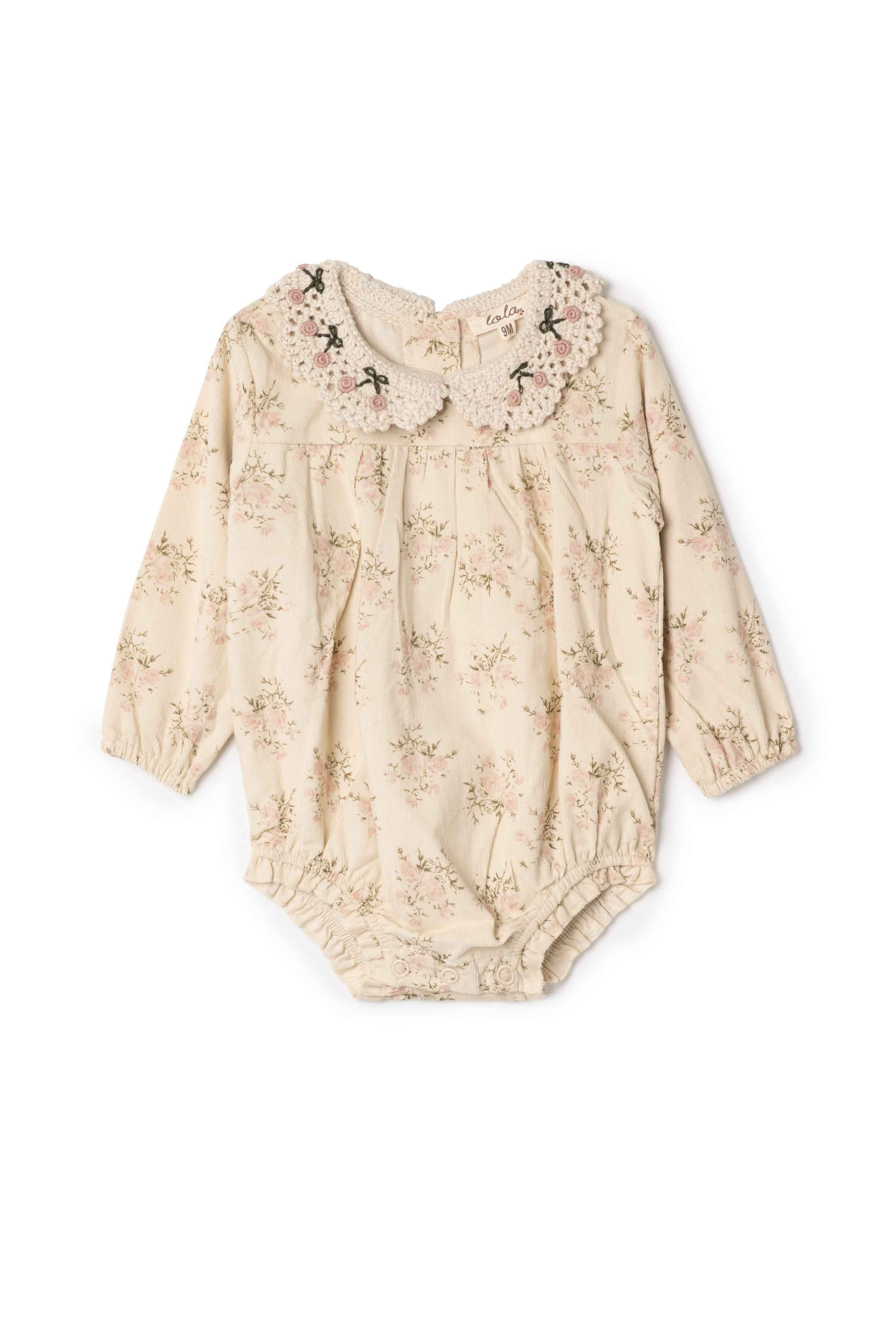 Flower Print Crochet Collar Bubble