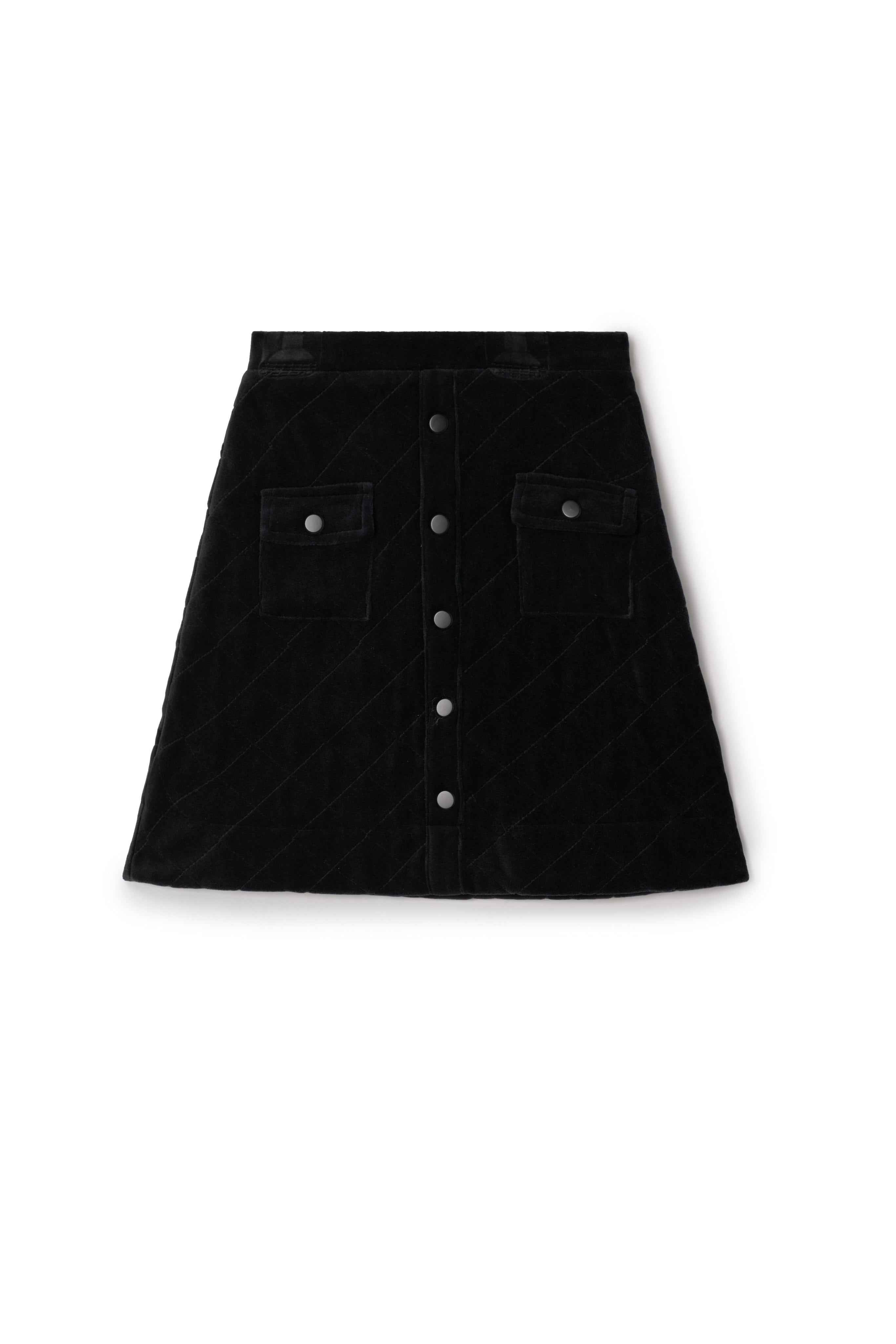 Quilted Velour Skirt