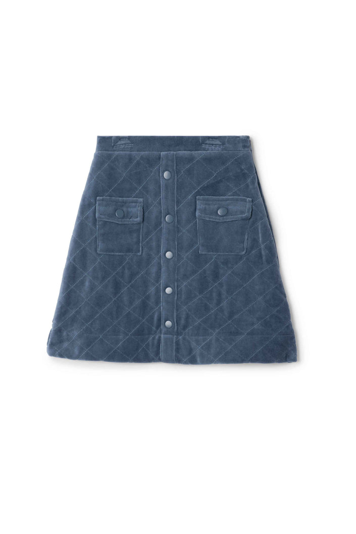 Quilted Velour Skirt