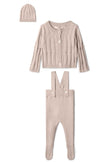 High Waist Overall Knit Set