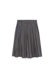 Stripe Corduroy Crinkle Pleating Skirt