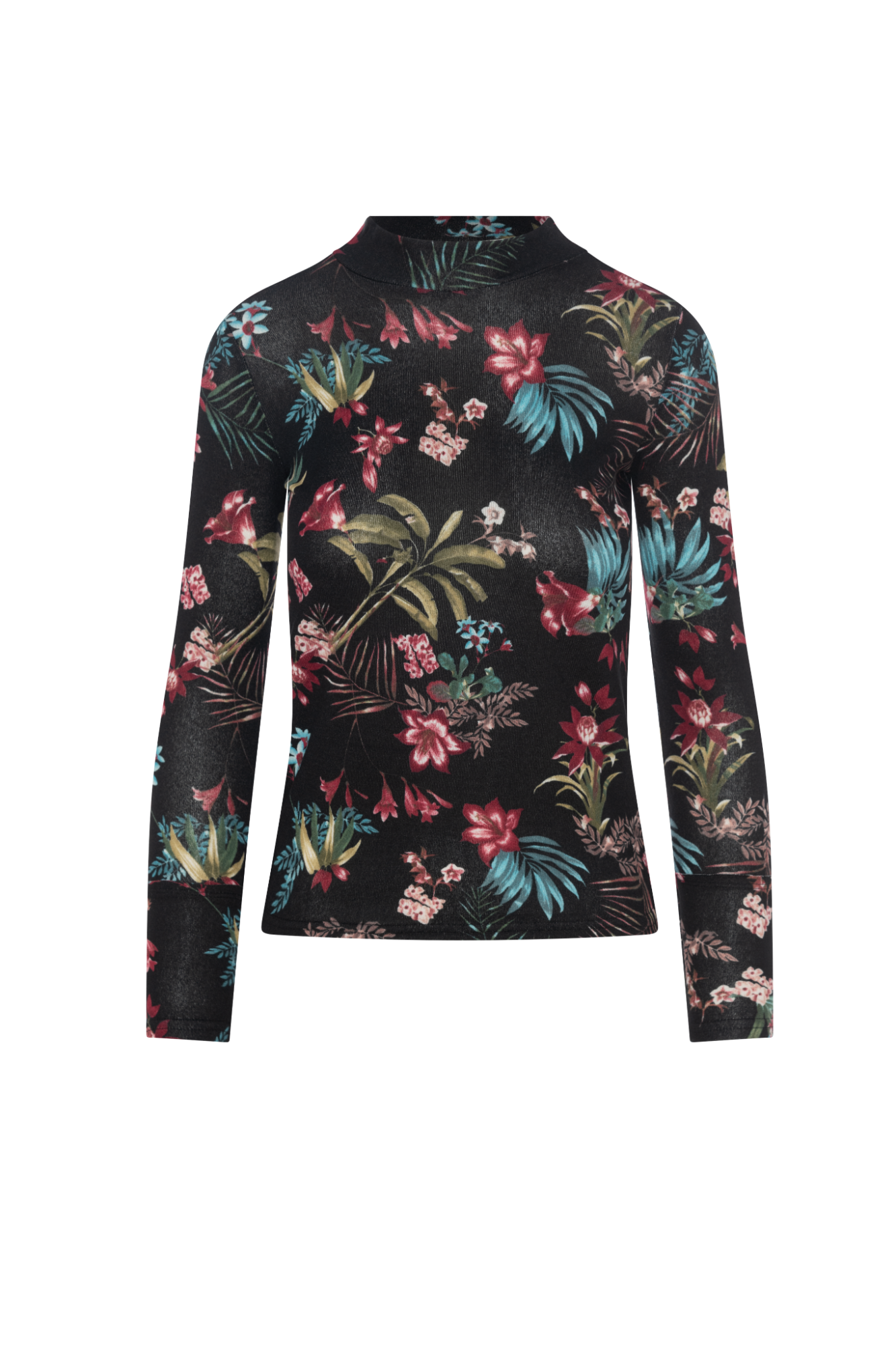 Jaquard Mock Neck Top