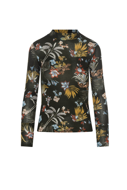 Jaquard Mock Neck Top