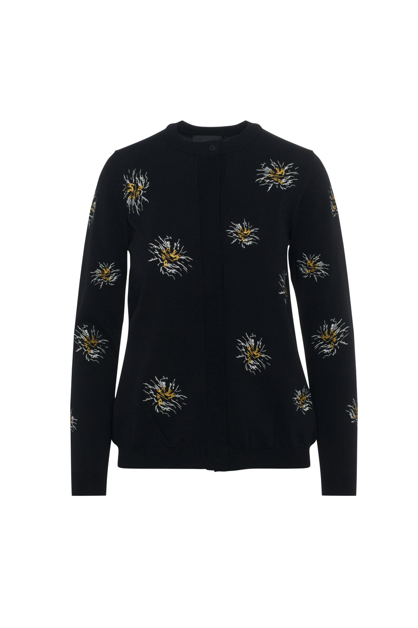 Maternity Embroidered Cropped Cardigan