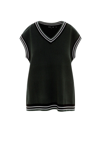 Maternity Herribone Knit Vest