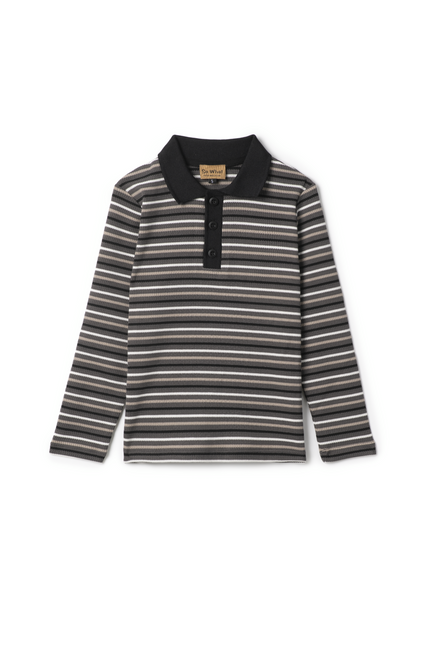 Waffle Stripped Polo
