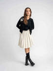 Pleated Knit Skirt