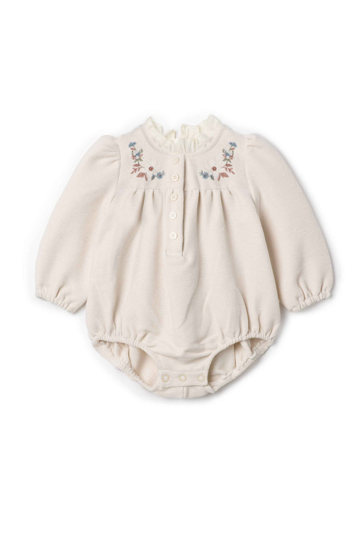 Velvet Embroidered Floral Bubble