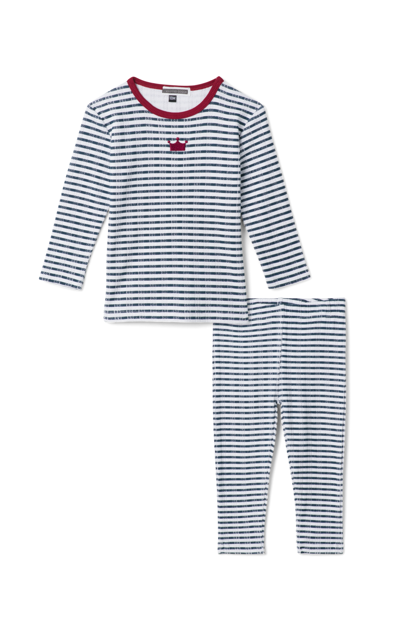 Striped Pointelle 2Pc Set