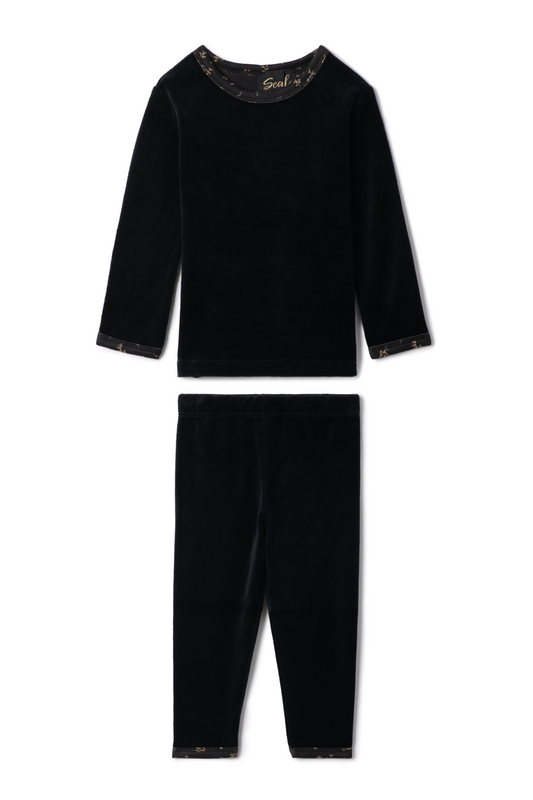 Velour Floral Print 2Pc Set