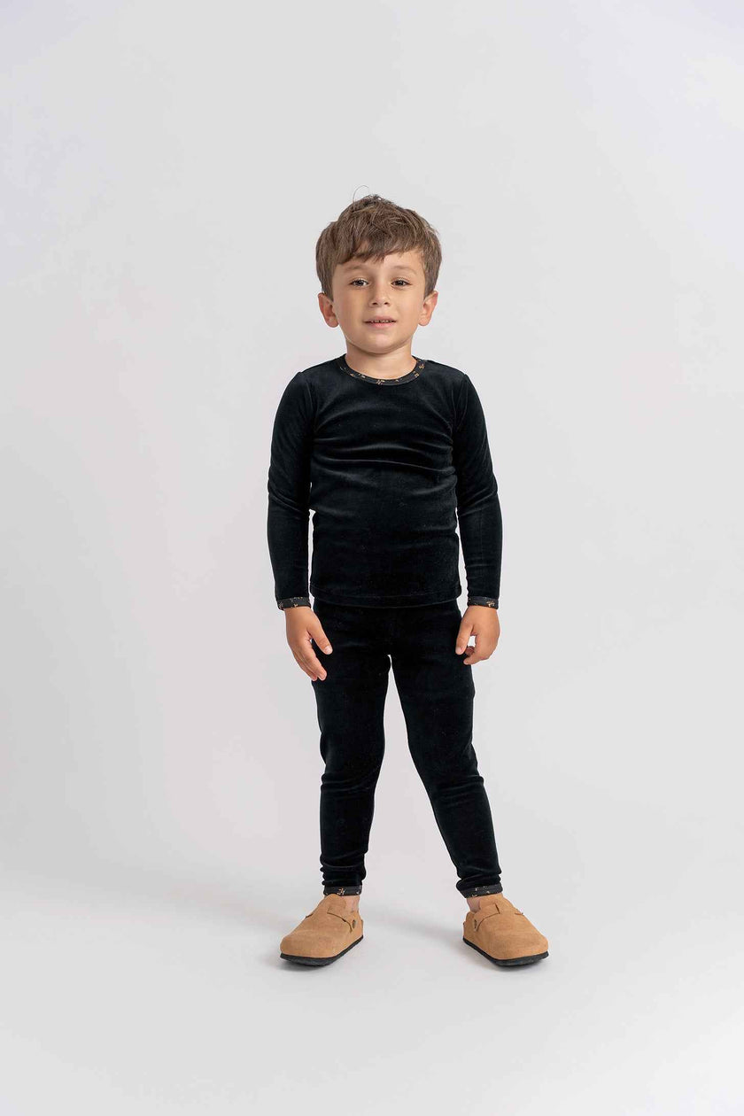 Velour Floral Print 2Pc Set