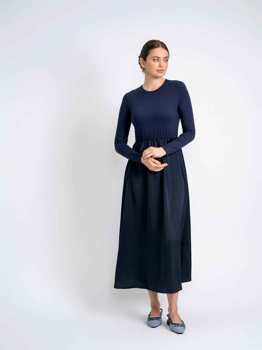 Modal Satin Slip Dress