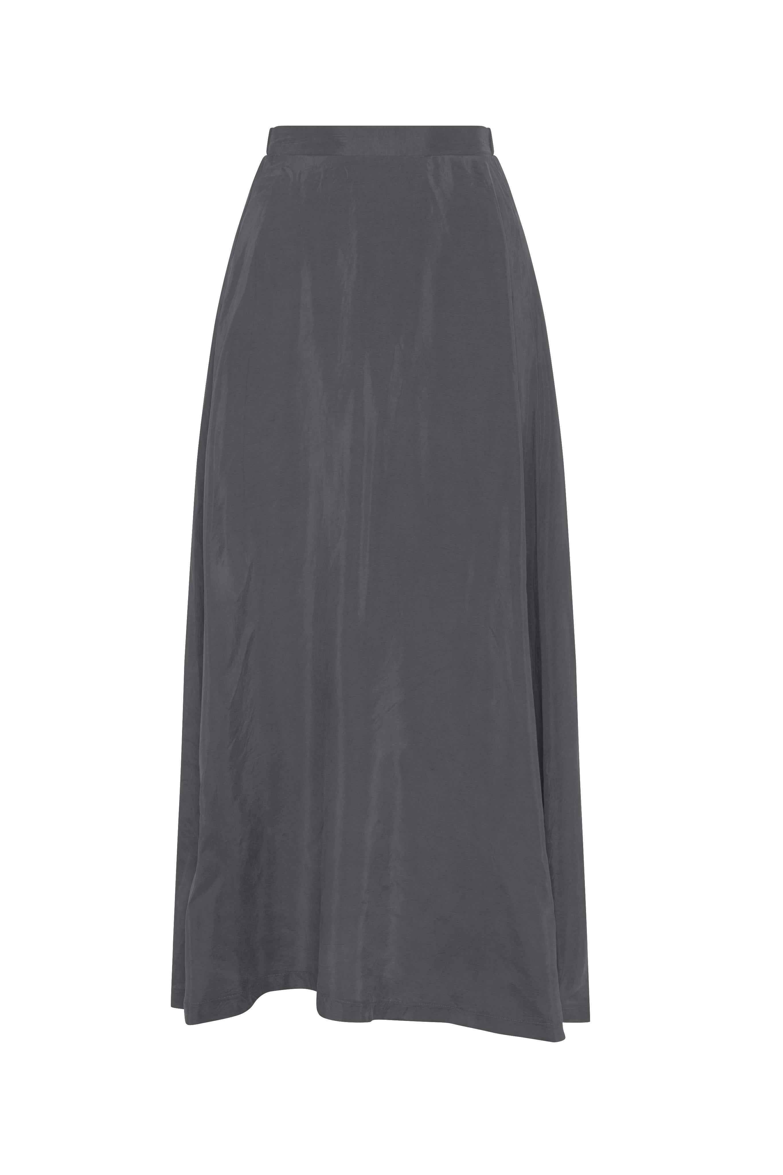 A-Line Cupro Midi Skirt