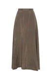 A-Line Cupro Midi Skirt