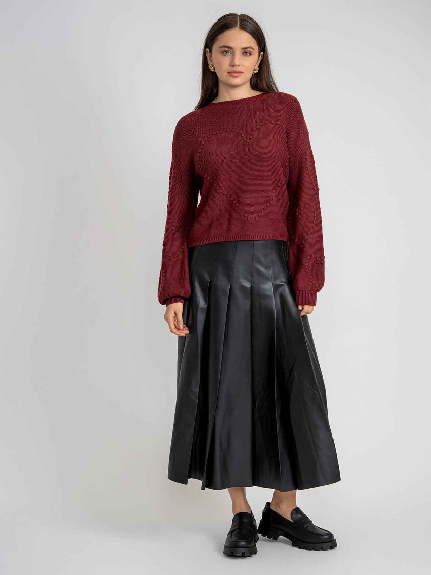 Heart Knitted Sweater